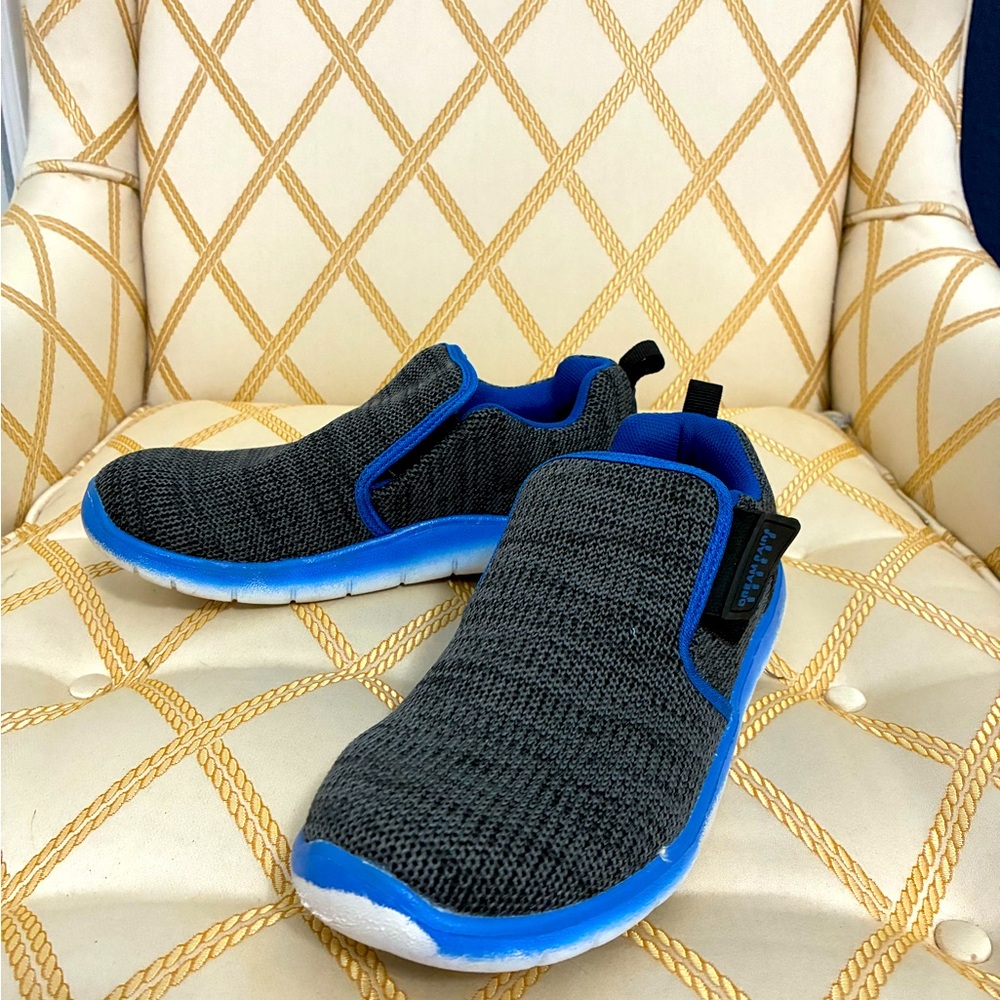 Kids Slip-On Shoes - Gray and Blue Size 3